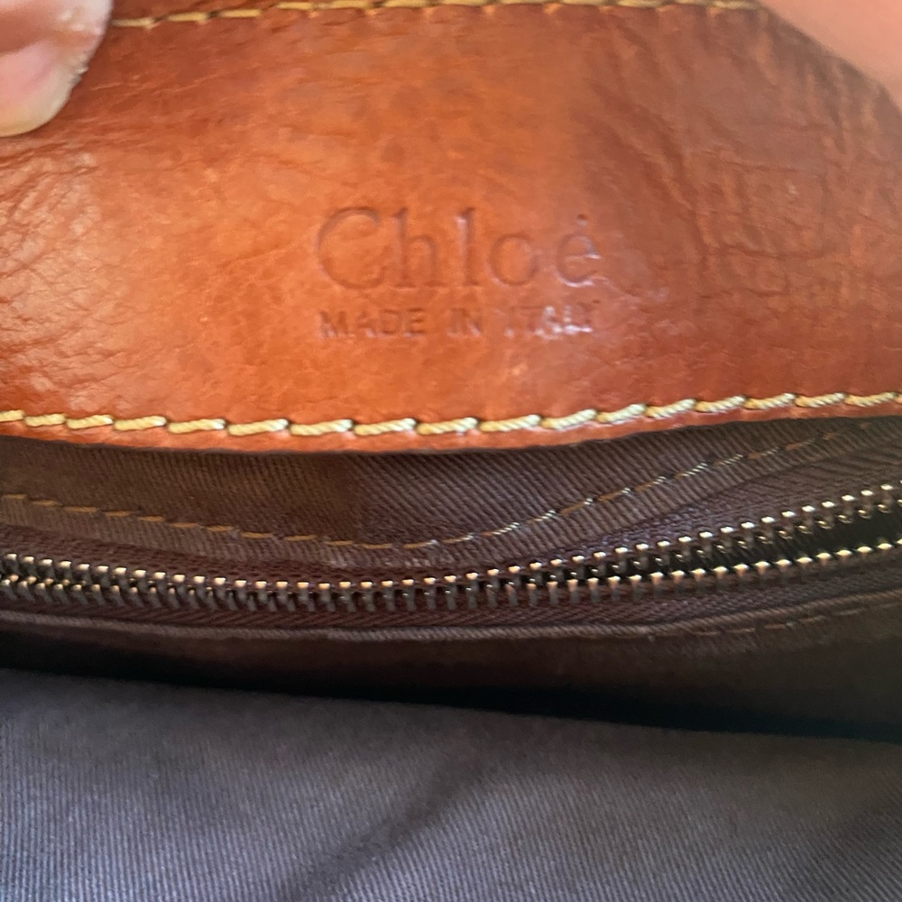 Authentic Chloe Brown Leather Medium Handbag/ Sat… - image 6